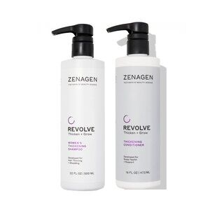 Zenagen Revolve Hair Loss Treatment Shampoo & Conditioner for Women Duo, 16 Oz.